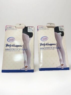 Adult NEW Body Wrappers Convertible Foot Ballet Dance Tights A81 SML/MED (lot 2)